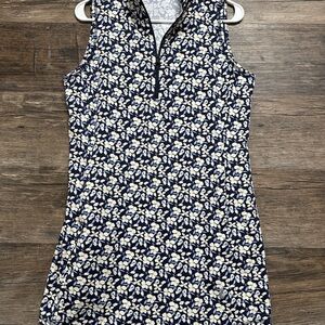 Tommy Bahama Navy and White Floral Dress